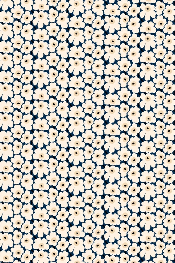 MINI UNIKKO -puuvillakangas tummansininen